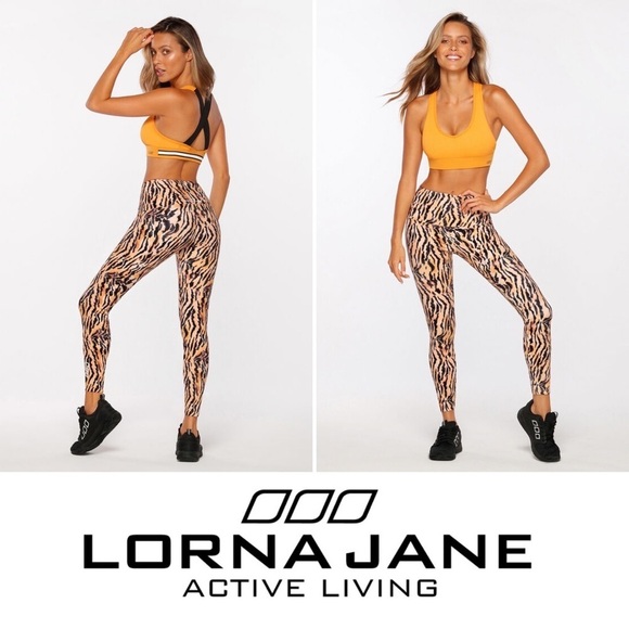🦊RARE Lorna Jane Tiger Print 7/8 Legging (S/M)​​​ - Picture 1 of 9